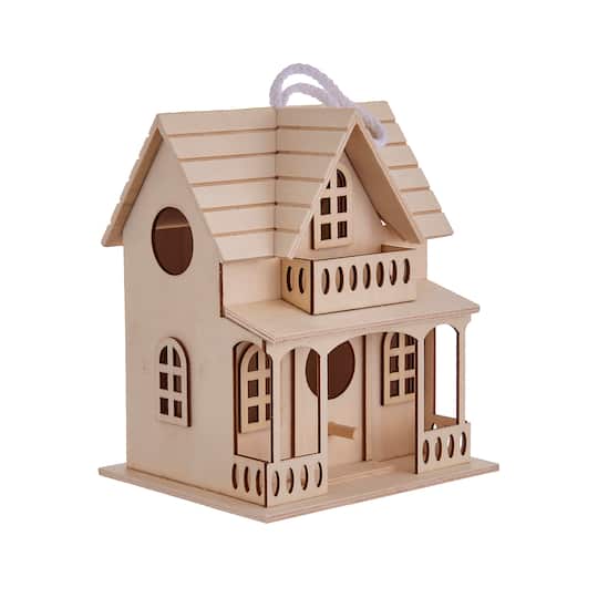 8 Pack: Wood Mini Birdhouse by Make Market®